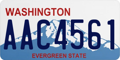 WA license plate AAC4561