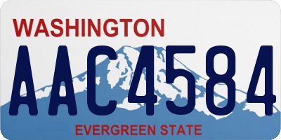 WA license plate AAC4584