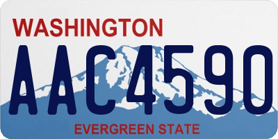 WA license plate AAC4590