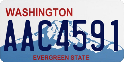 WA license plate AAC4591