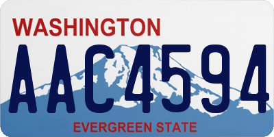 WA license plate AAC4594