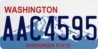 WA license plate AAC4595