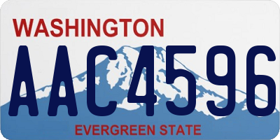 WA license plate AAC4596