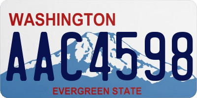WA license plate AAC4598