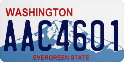WA license plate AAC4601