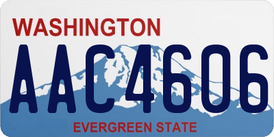 WA license plate AAC4606