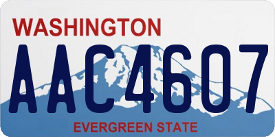 WA license plate AAC4607