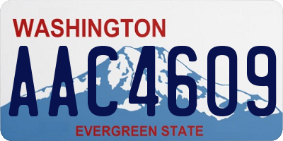 WA license plate AAC4609