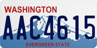 WA license plate AAC4615