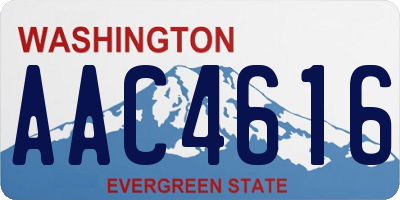 WA license plate AAC4616