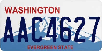 WA license plate AAC4627