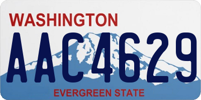 WA license plate AAC4629