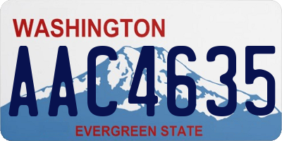 WA license plate AAC4635