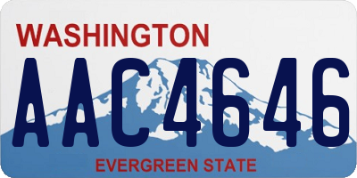 WA license plate AAC4646