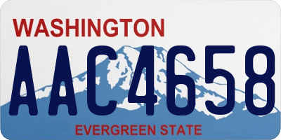 WA license plate AAC4658