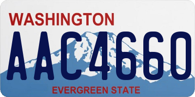 WA license plate AAC4660
