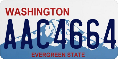 WA license plate AAC4664