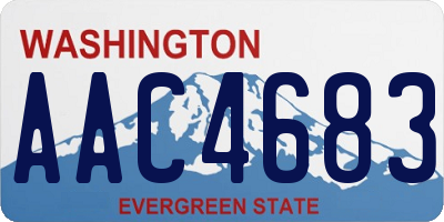 WA license plate AAC4683