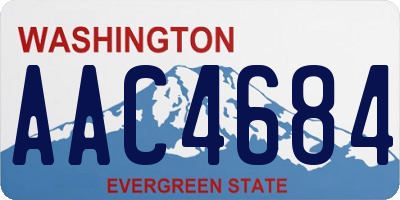 WA license plate AAC4684