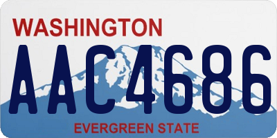 WA license plate AAC4686