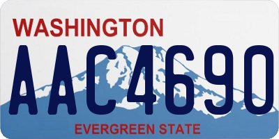 WA license plate AAC4690