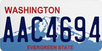 WA license plate AAC4694