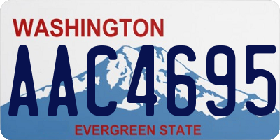 WA license plate AAC4695
