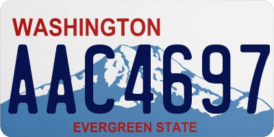 WA license plate AAC4697