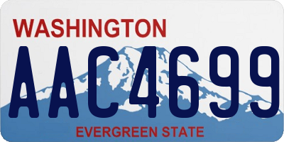 WA license plate AAC4699