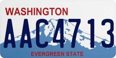 WA license plate AAC4713