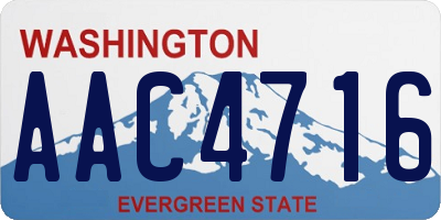 WA license plate AAC4716