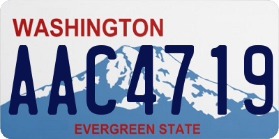 WA license plate AAC4719