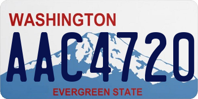 WA license plate AAC4720