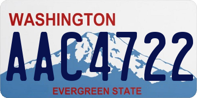 WA license plate AAC4722