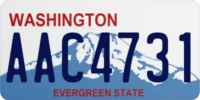 WA license plate AAC4731