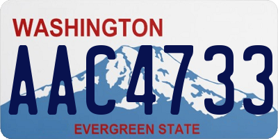 WA license plate AAC4733