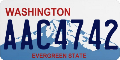 WA license plate AAC4742