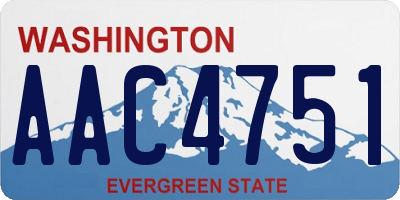 WA license plate AAC4751