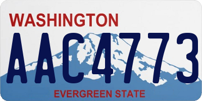 WA license plate AAC4773