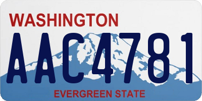 WA license plate AAC4781
