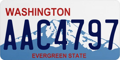 WA license plate AAC4797