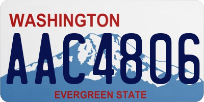 WA license plate AAC4806