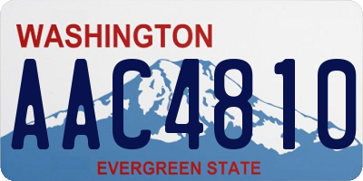 WA license plate AAC4810