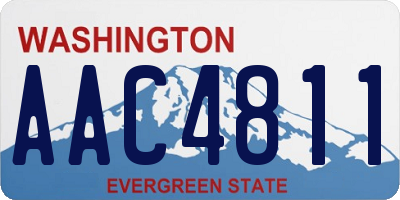 WA license plate AAC4811