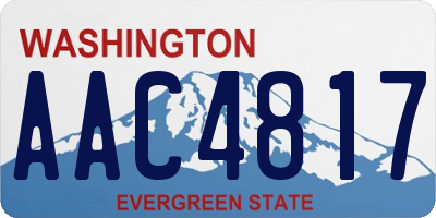 WA license plate AAC4817
