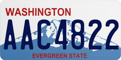 WA license plate AAC4822