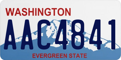 WA license plate AAC4841