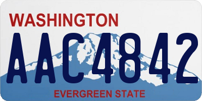 WA license plate AAC4842