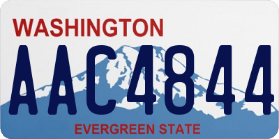 WA license plate AAC4844