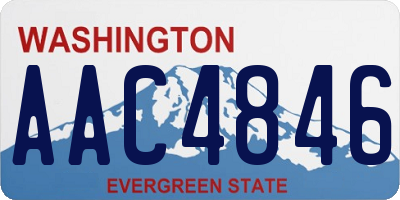 WA license plate AAC4846